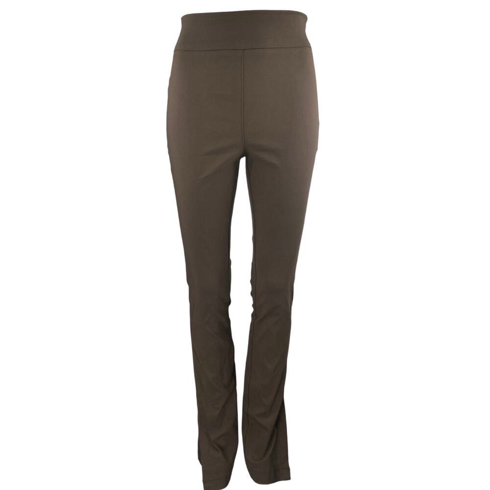 NA-KD Womens Brown High Waisted Slim Skinny Flare Trousers Pants Size US 6